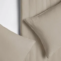 Leni King Cotton Gauze Sham Set - Taupe