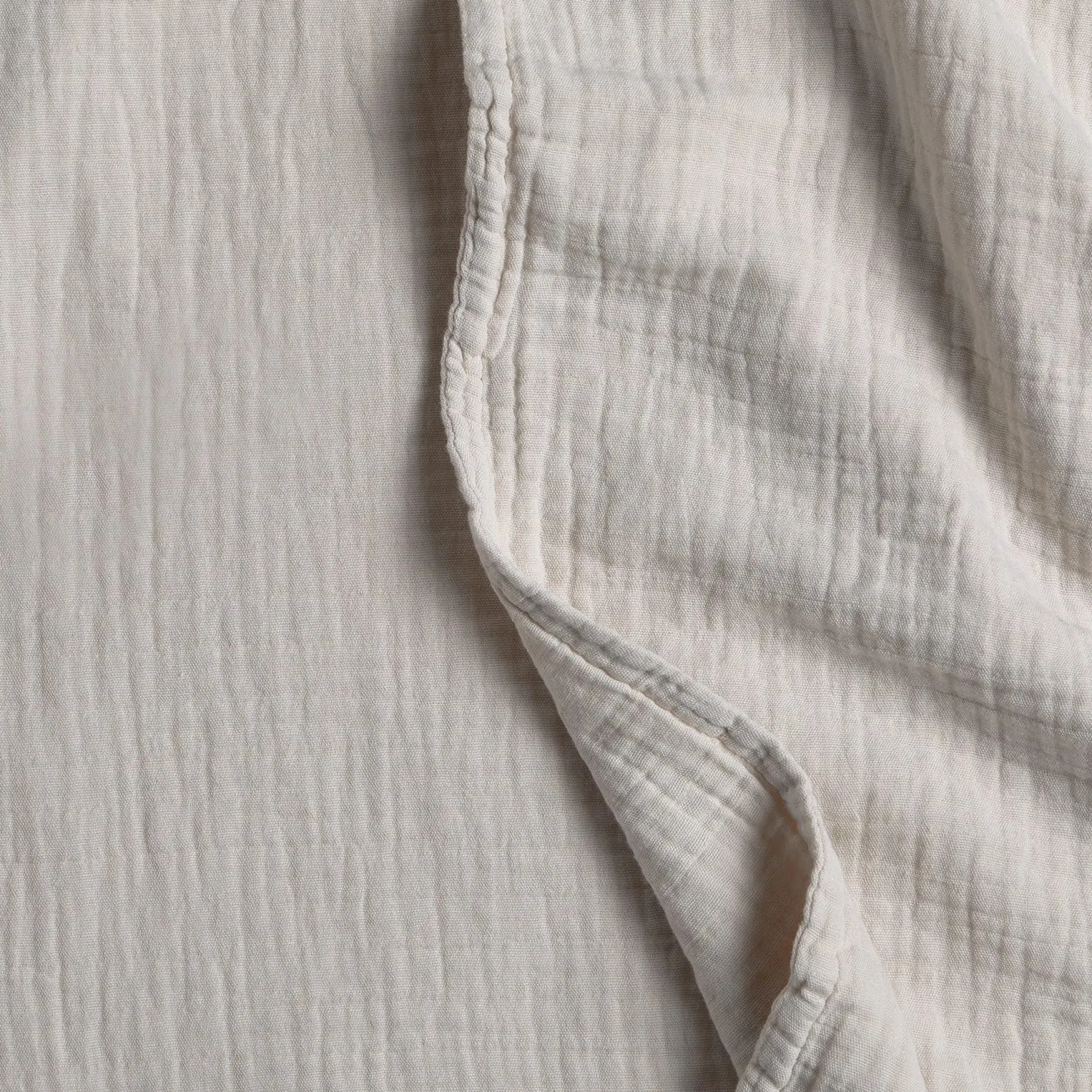 Leni Queen Cotton Gauze Duvet Cover - Light Taupe