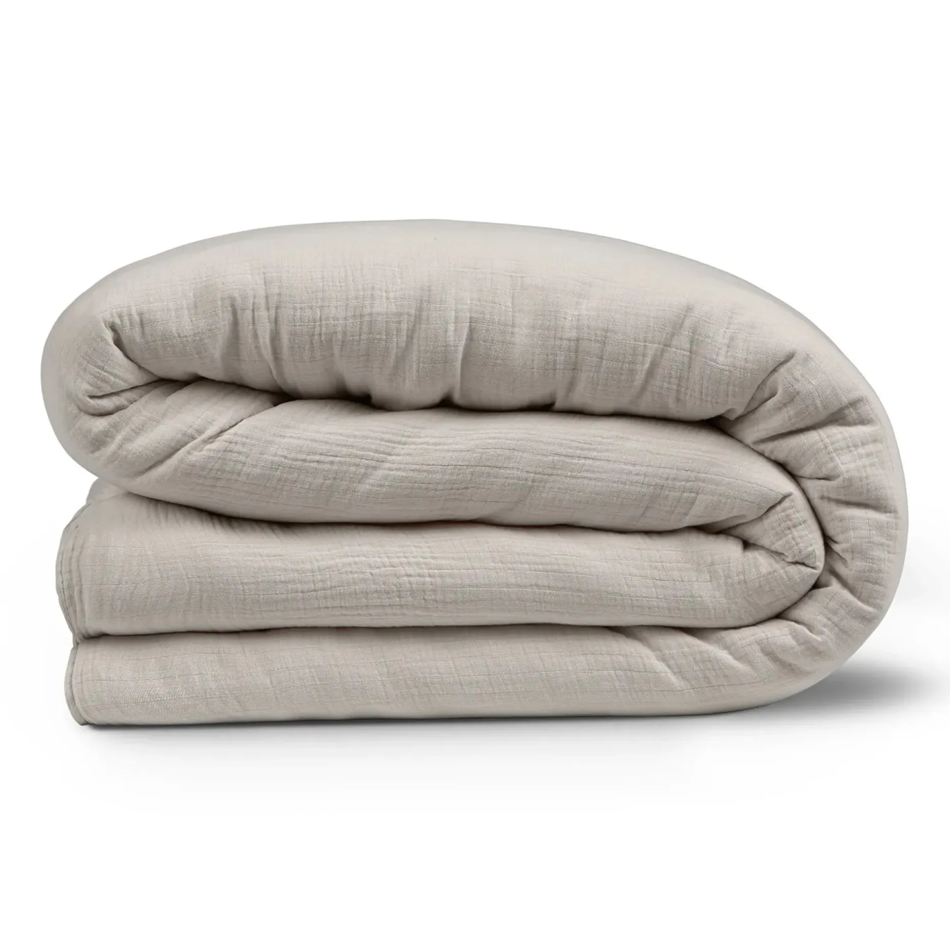 Leni Queen Cotton Gauze Duvet Cover - Light Taupe