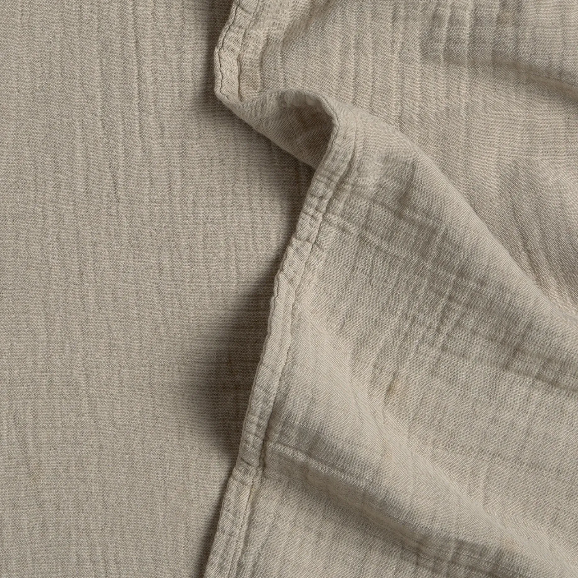 Leni Queen Cotton Gauze Duvet Cover - Taupe
