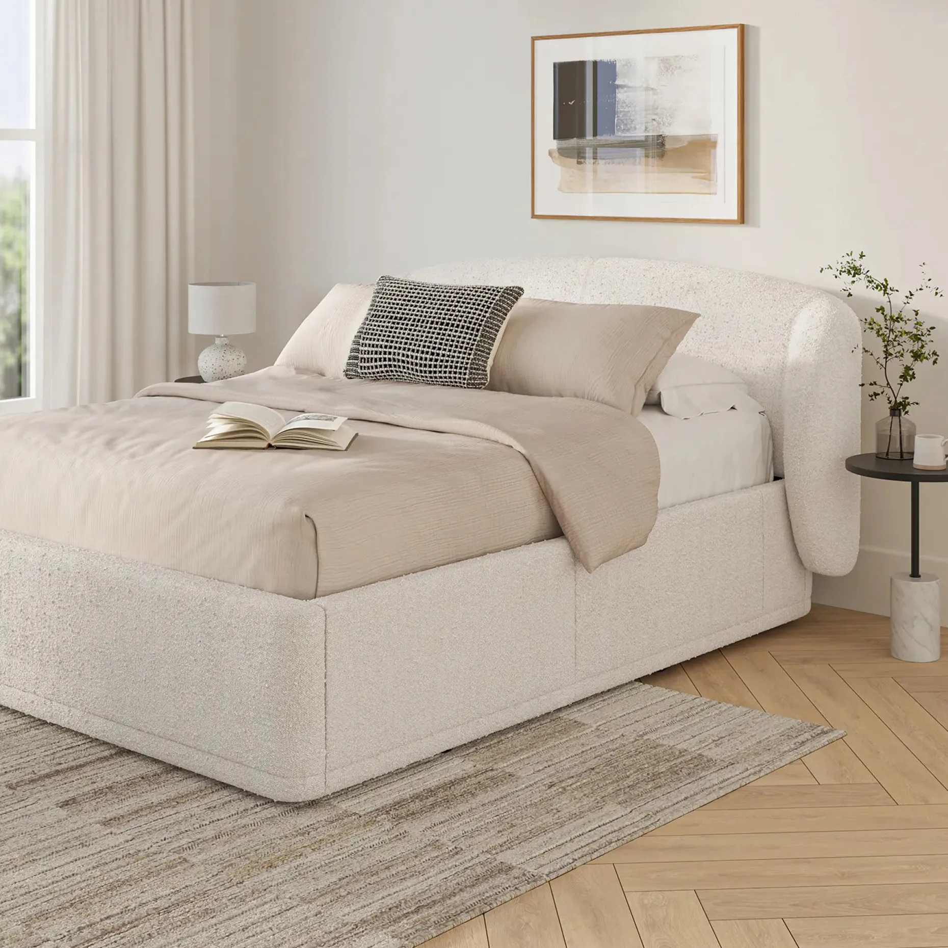 Leni Queen Cotton Gauze Duvet Cover - Taupe