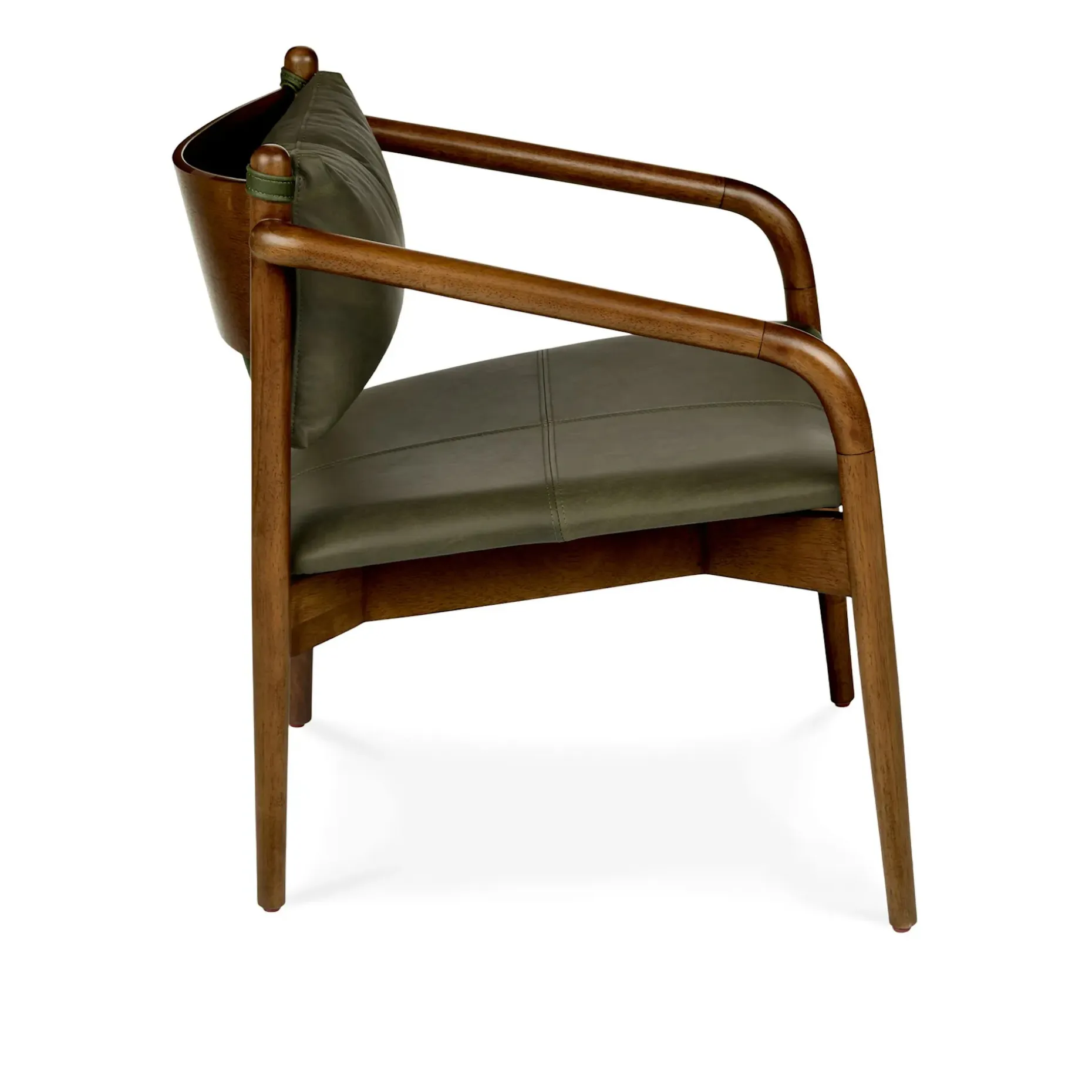 Lento 25" Leather Lounge Chair - Charme Green