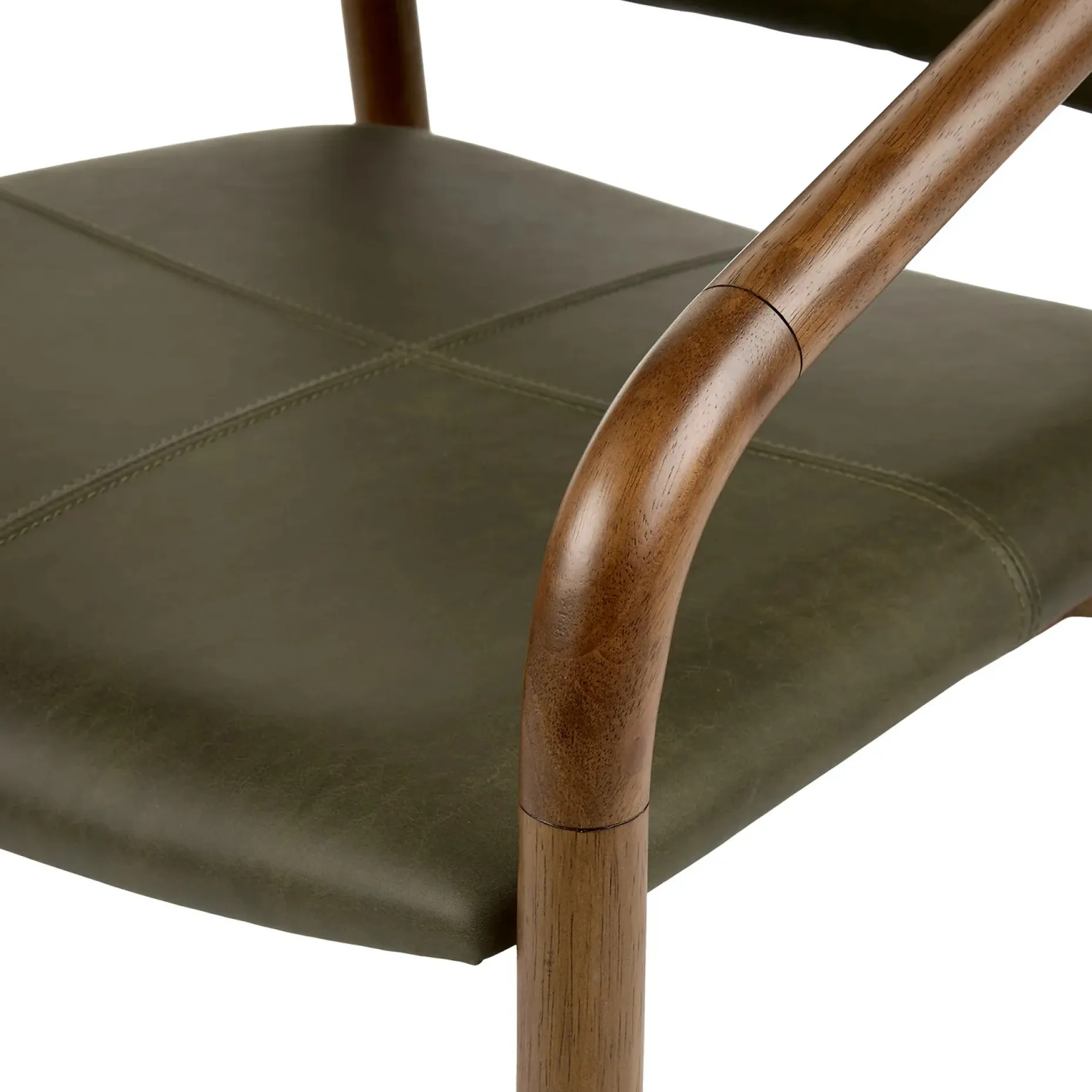 Lento 25" Leather Lounge Chair - Charme Green