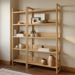 Lilya Shelving Unit Set - White Oak