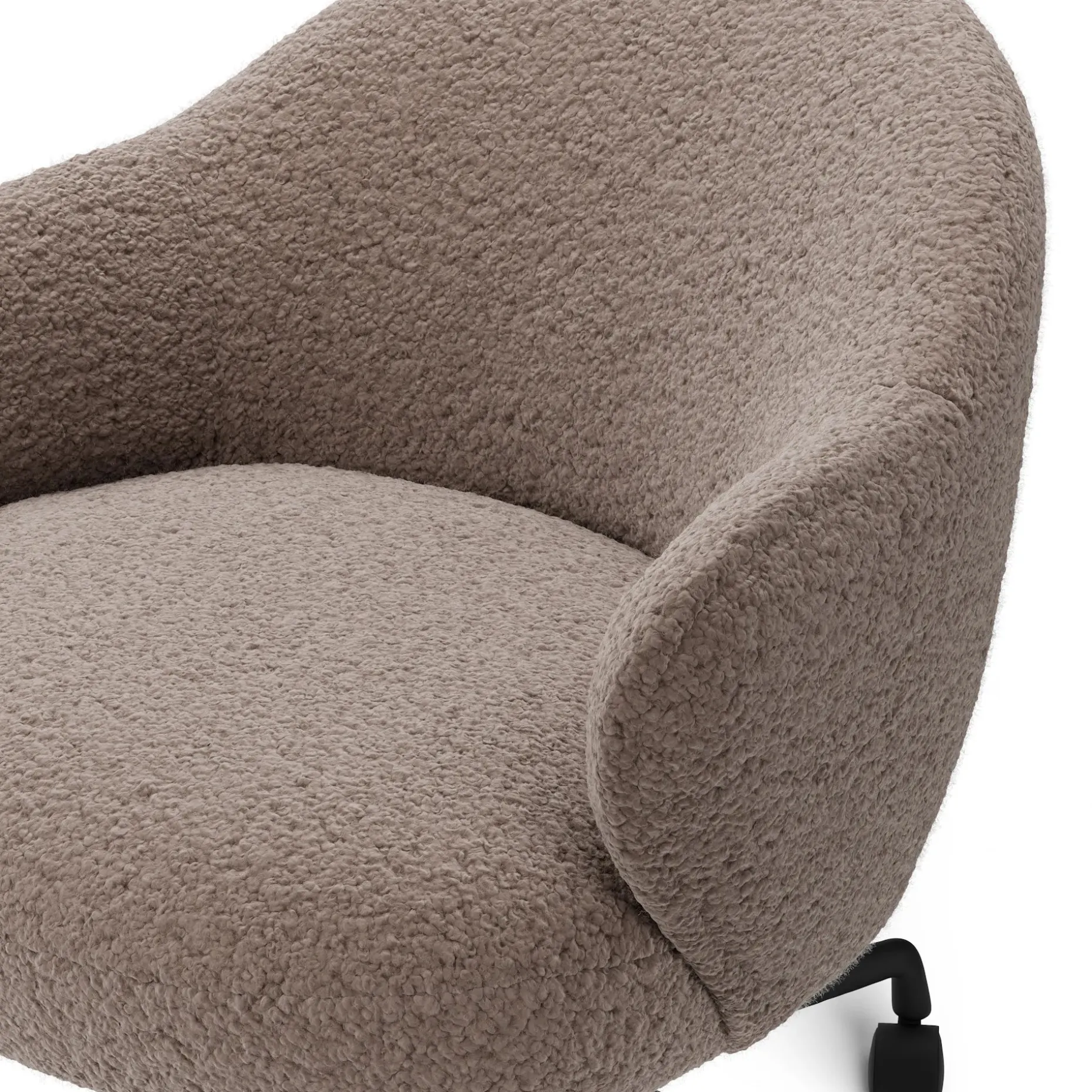Loa Office Chair - Short Shearling Taupe