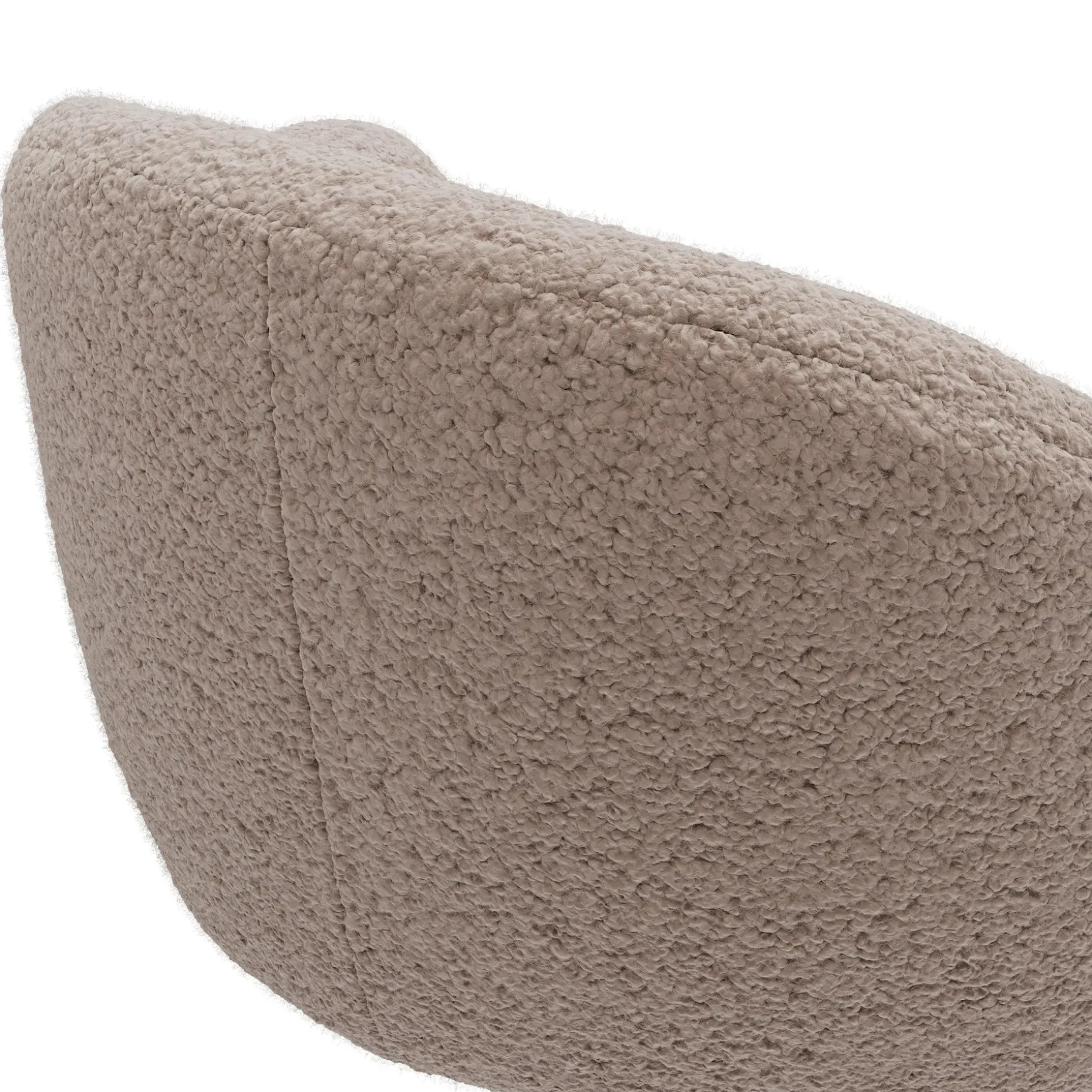 Loa Office Chair - Short Shearling Taupe