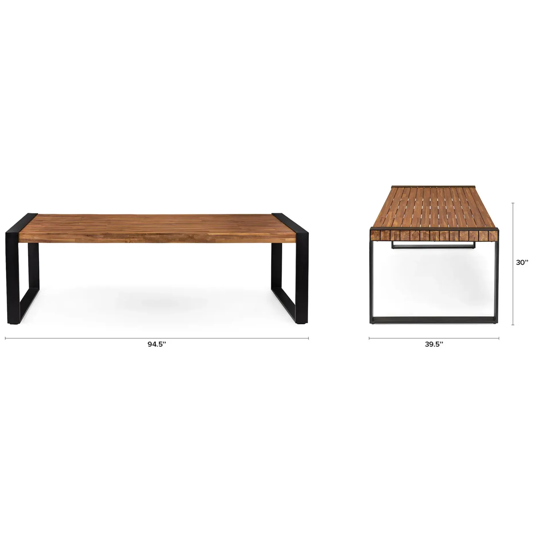 Lubek 94.5" Outdoor Dining Set - Tuscan Brown