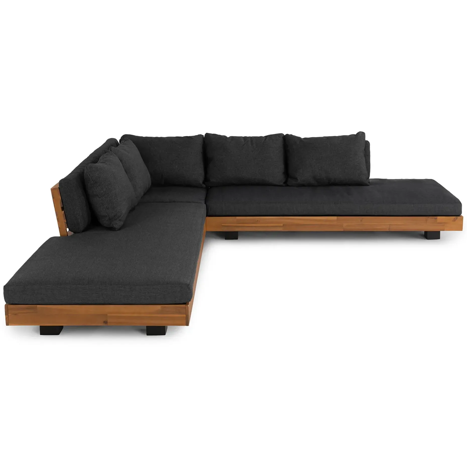 Lubek 100.5" Outdoor Low Corner Sectional - Slate Gray
