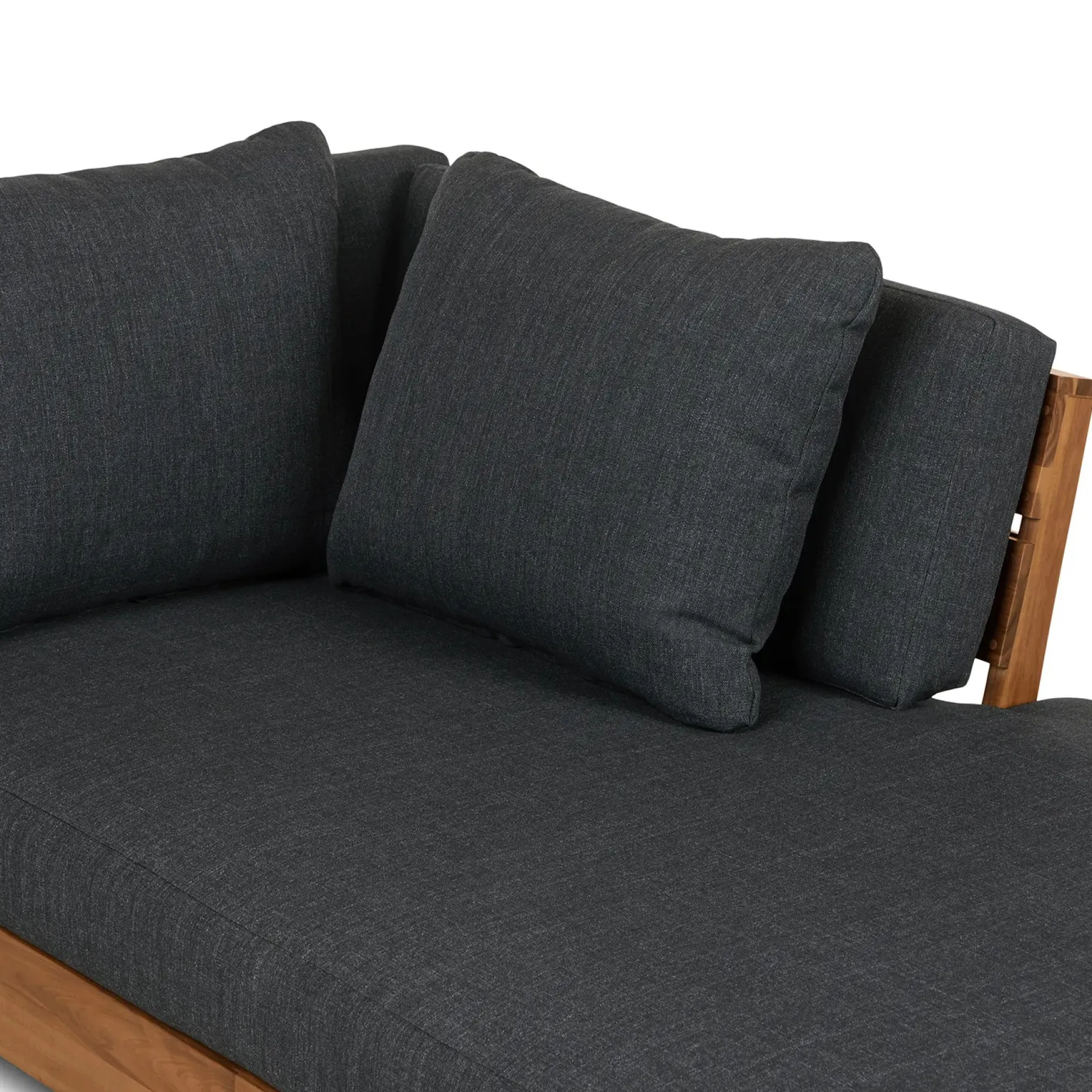 Lubek 69.25" Outdoor Low Left Chaise Lounge - Slate Gray