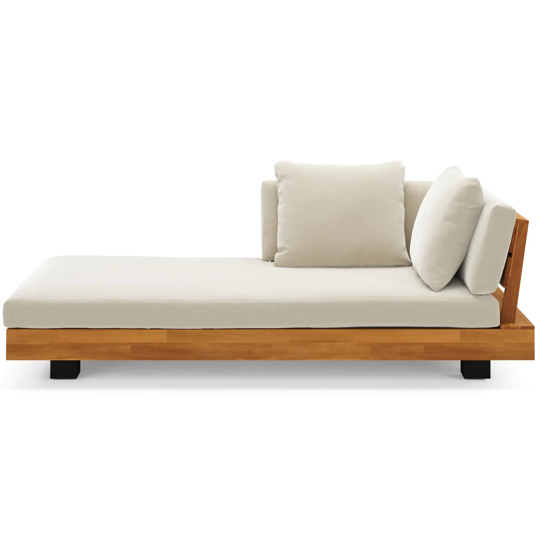 Lubek 69.25" Outdoor Low Left Chaise Lounge - Dravite Ivory