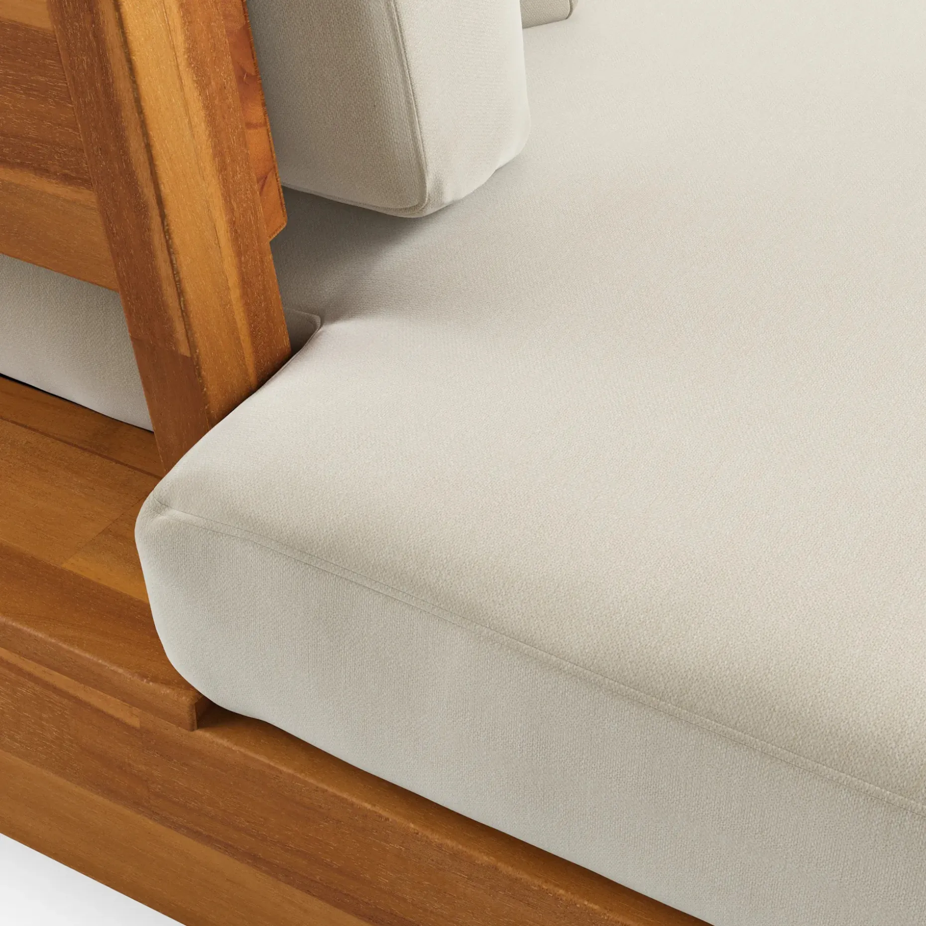 Lubek 69.25" Outdoor Low Left Chaise Lounge - Dravite Ivory