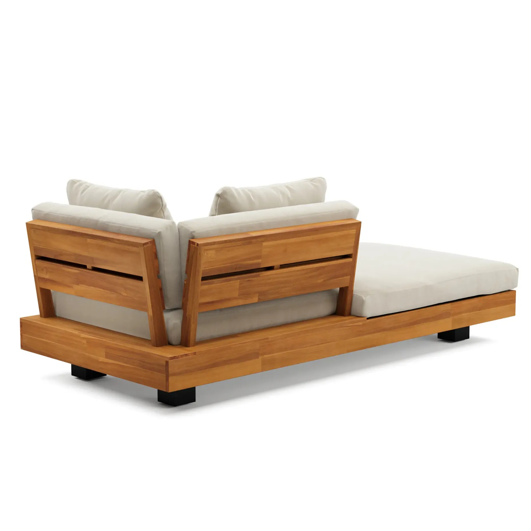 Lubek 69.25" Outdoor Low Left Chaise Lounge - Dravite Ivory