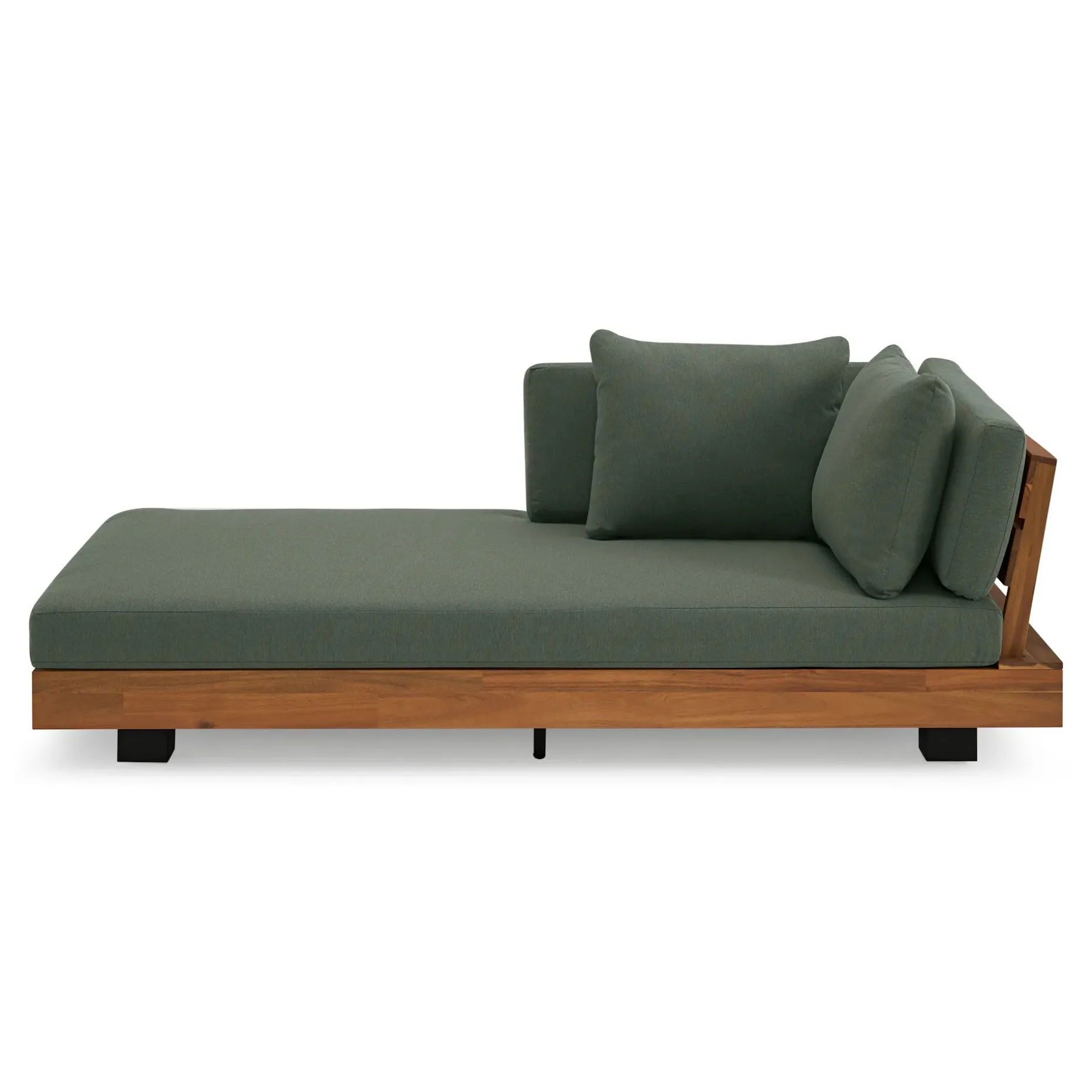 Lubek 69.25" Outdoor Low Left Chaise Lounge - Dravite Green