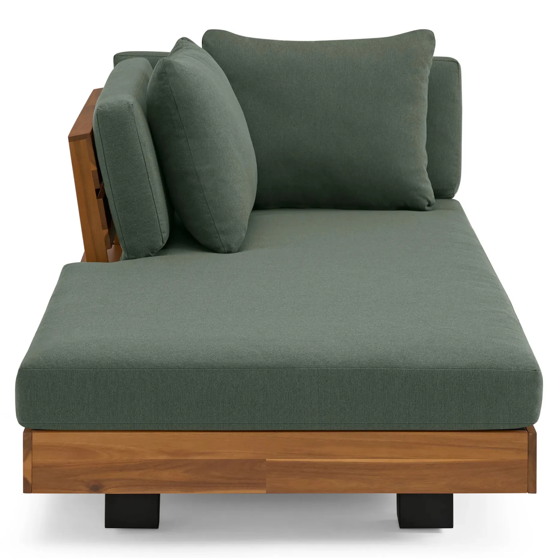 Lubek 69.25" Outdoor Low Left Chaise Lounge - Dravite Green