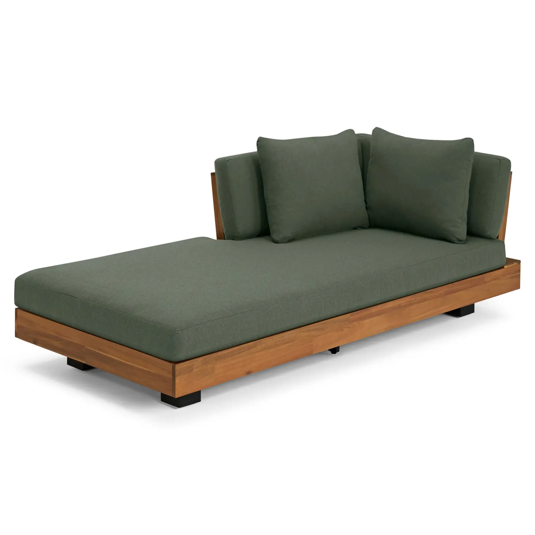 Lubek 69.25" Outdoor Low Left Chaise Lounge - Dravite Green