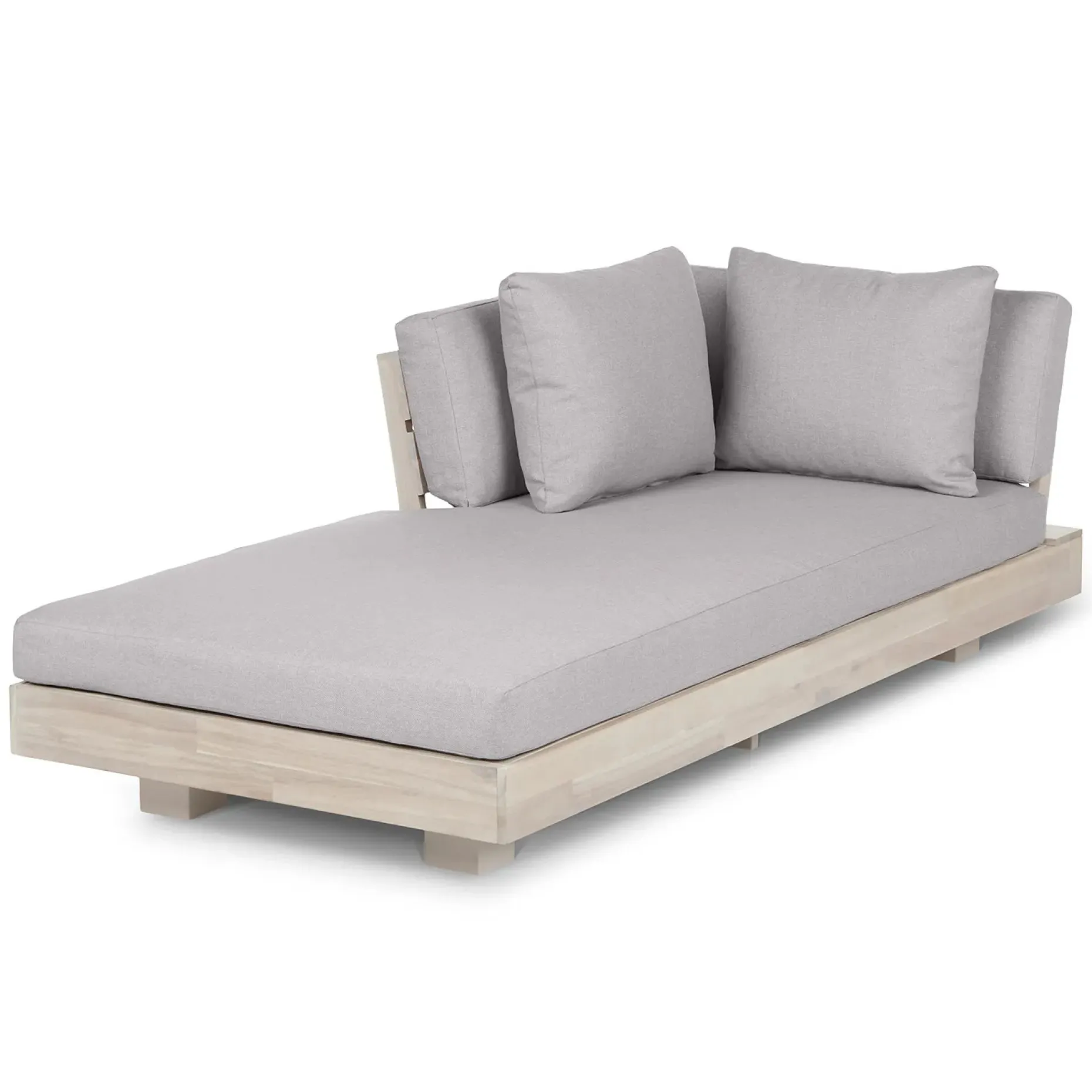 Lubek 69.25" Outdoor Low Left Chaise Lounge - Beach Sand