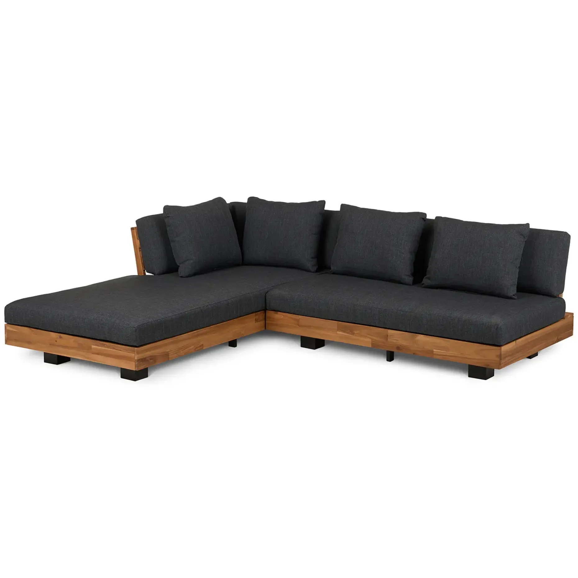 Lubek 82.5" Outdoor Low Left Sectional - Slate Gray