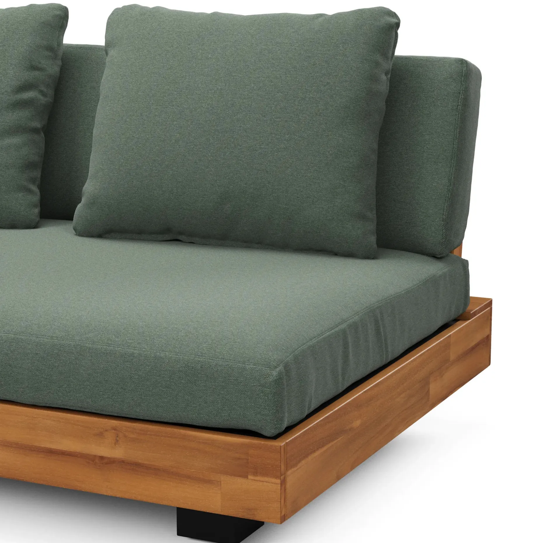 Lubek 82.5" Outdoor Low Left Sectional - Dravite Green