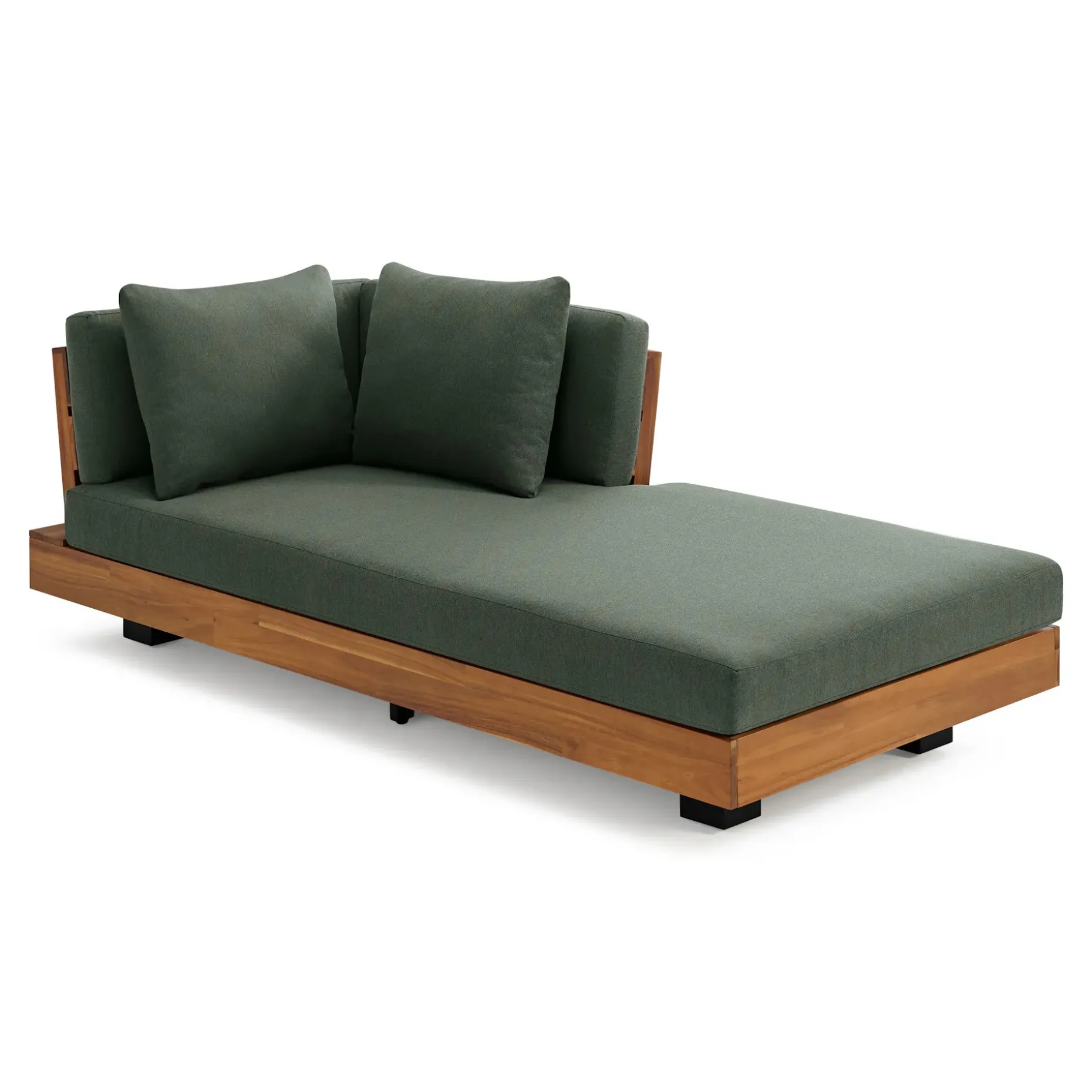 Lubek 69.25" Outdoor Low Right Chaise Lounge - Dravite Green