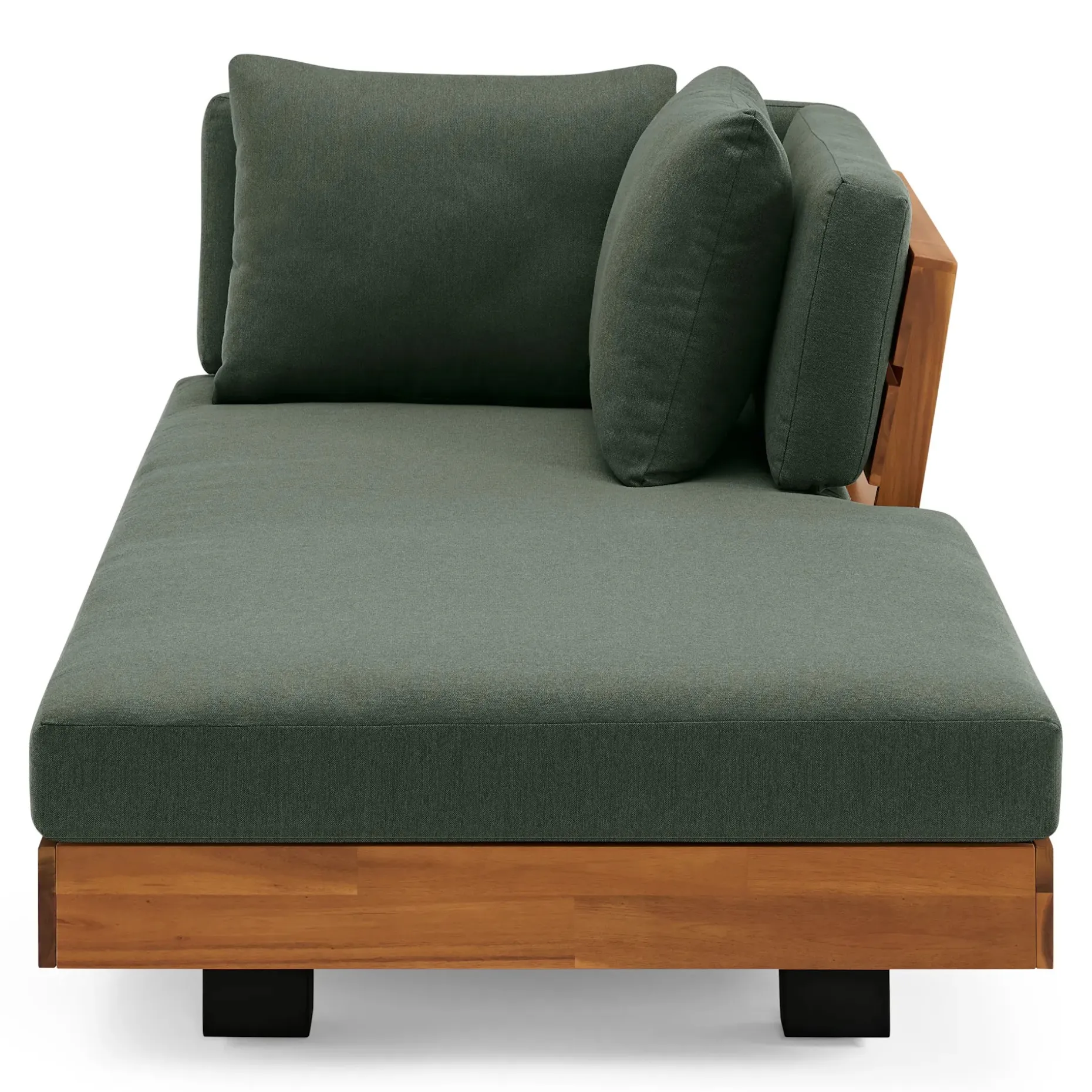 Lubek 69.25" Outdoor Low Right Chaise Lounge - Dravite Green