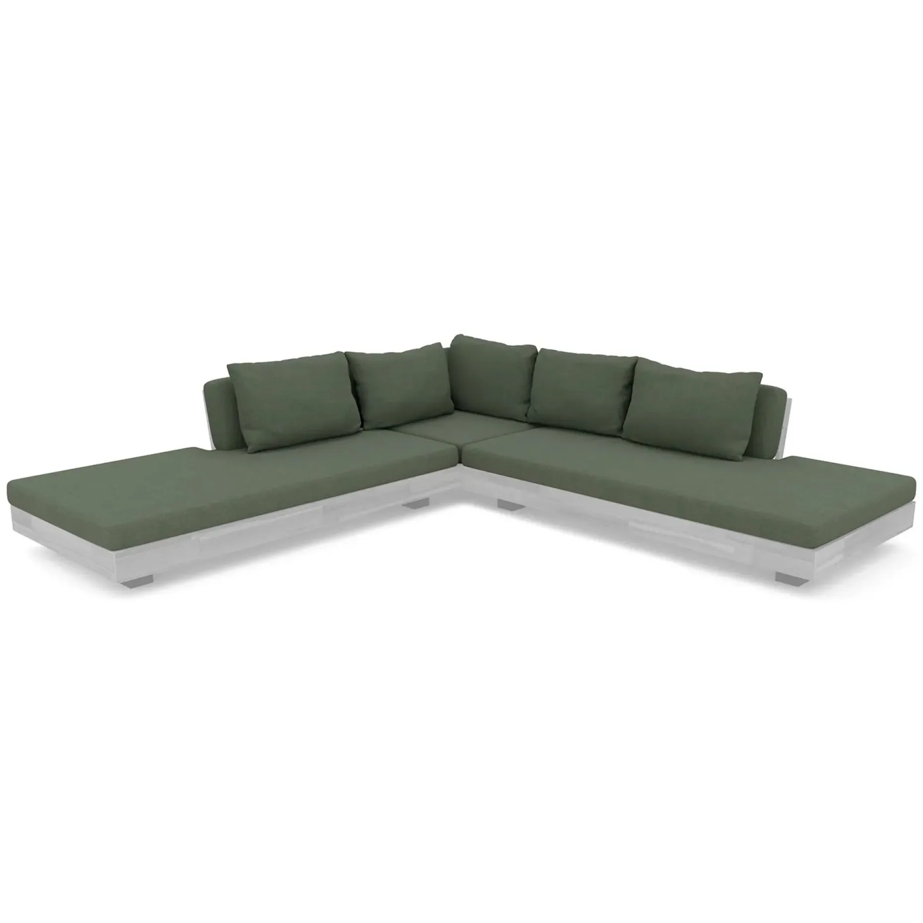 Lubek Outdoor Sectional Cushion Cover Set - Dravite Green