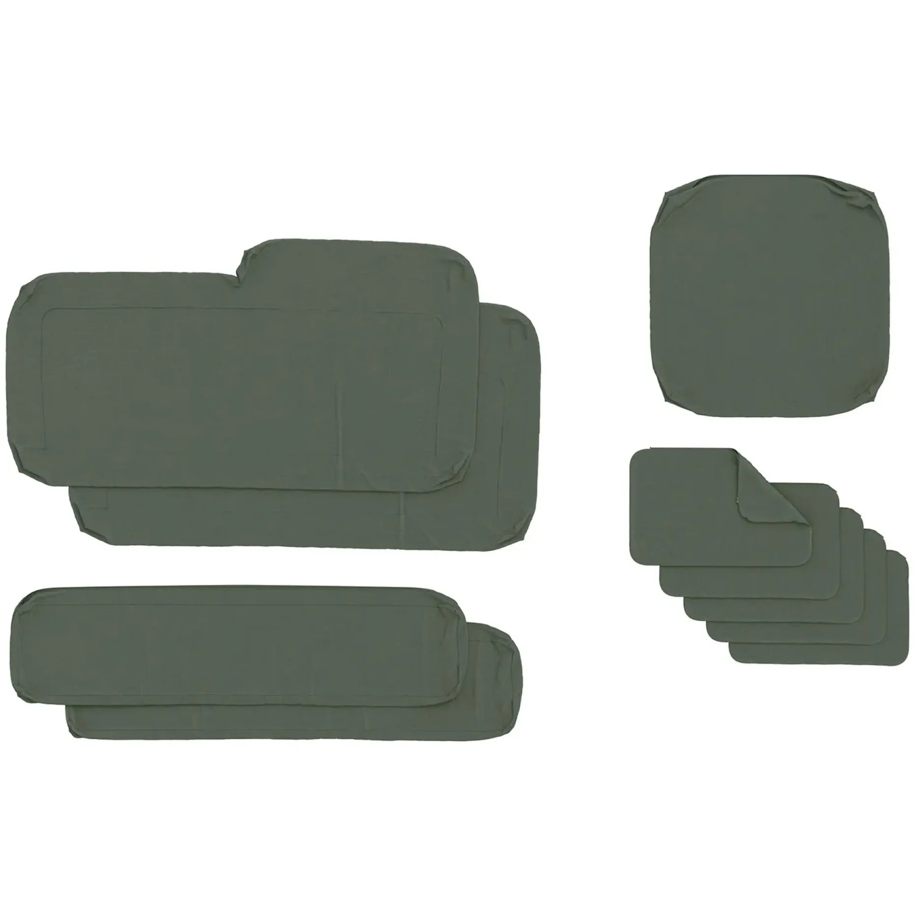 Lubek Outdoor Sectional Cushion Cover Set - Dravite Green