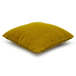 Lucca Velvet Pillow - Plush Yarrow Gold