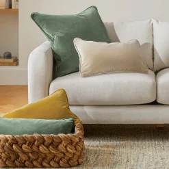 Lucca Velvet Pillow Set - Plush Pacific Green