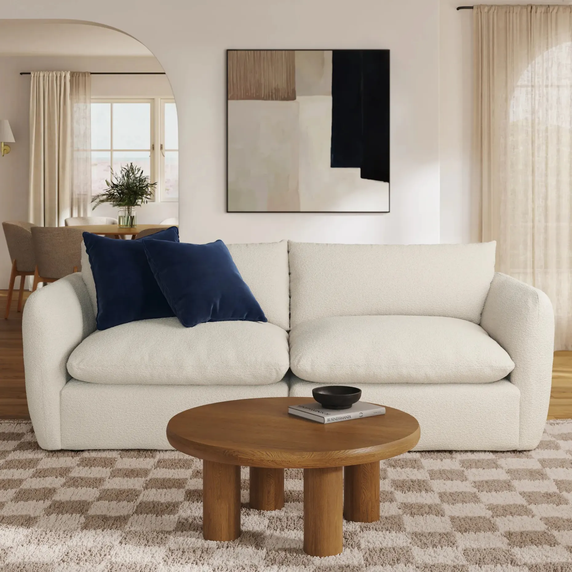 Lucca Velvet Pillow Set - Plush Cascadia Blue