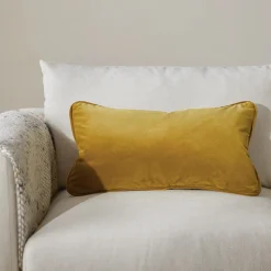 Lucca Velvet Small Pillow - Plush Yarrow Gold