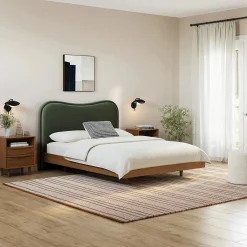 Makoa Queen Headboard - Ivory Wool Bouclé