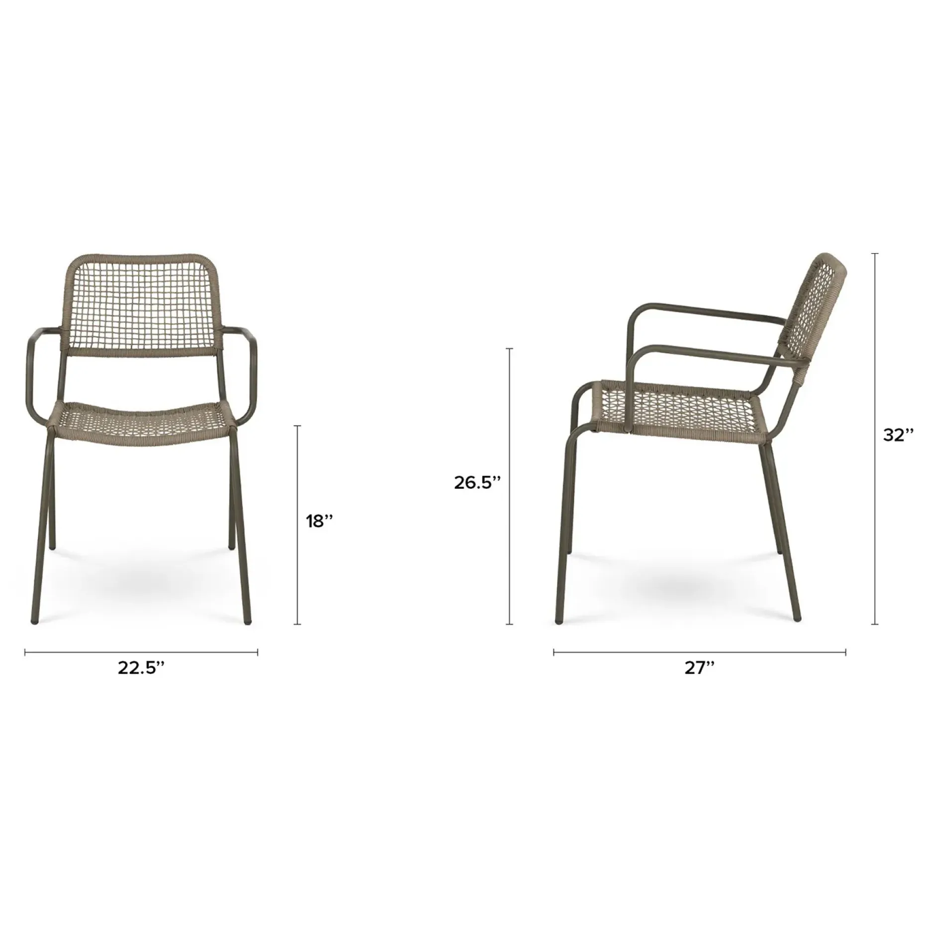Manna Outdoor Dining Chair - Grove Green