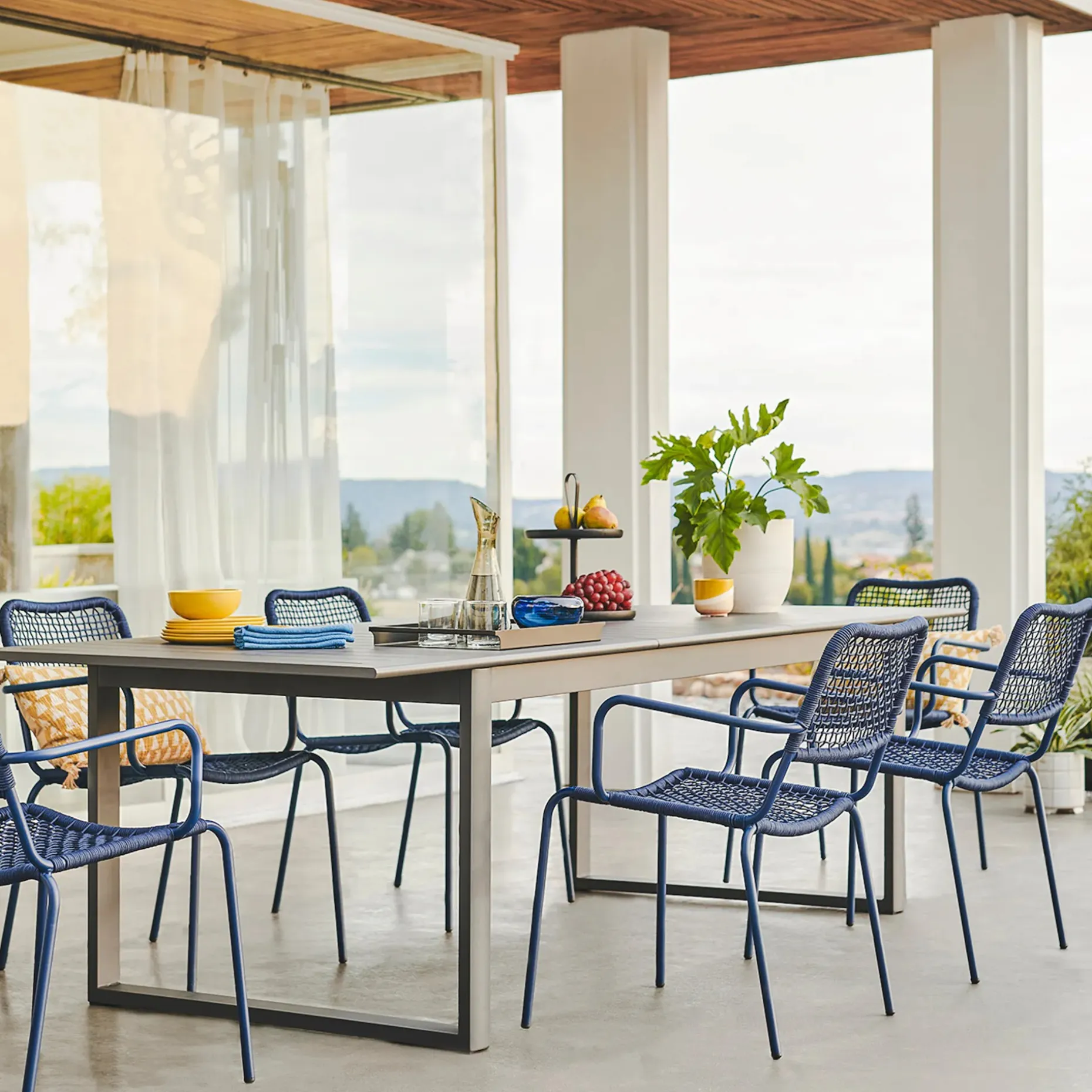 Manna Outdoor Dining Chair - Indigo Blue