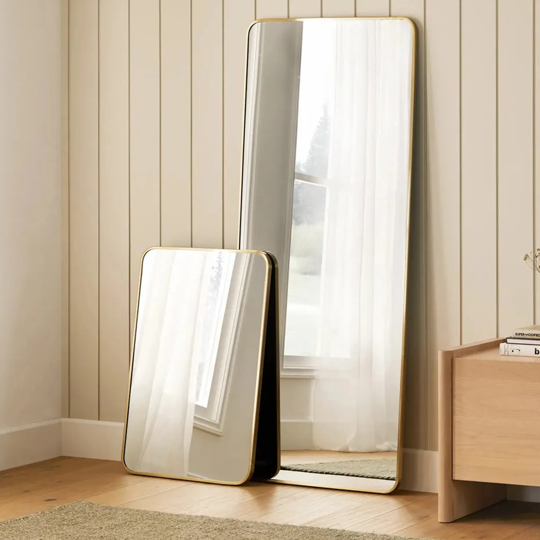 Mansfield Floor Mirror - Black