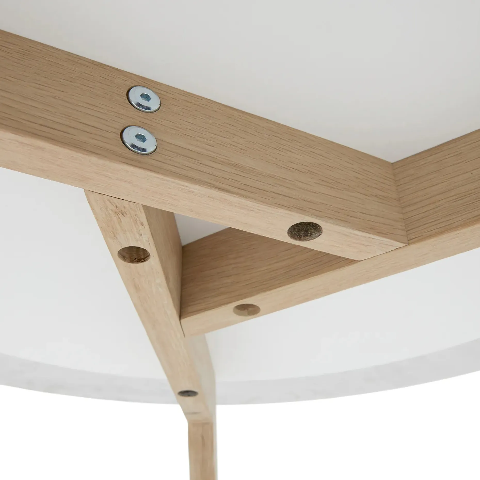 Mara 31.5" Marble Coffee Table - Oak