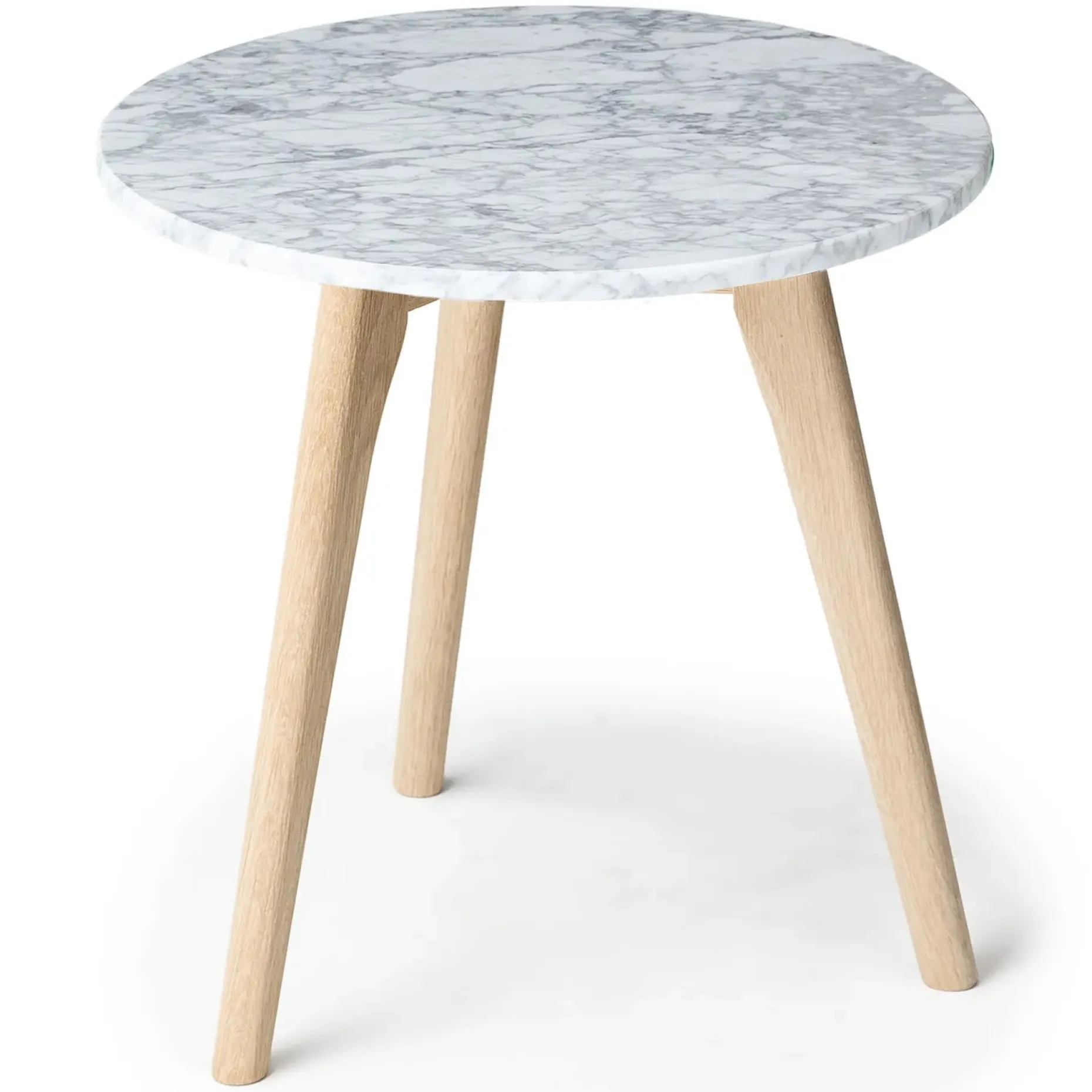 Mara Marble Side Table - Oak