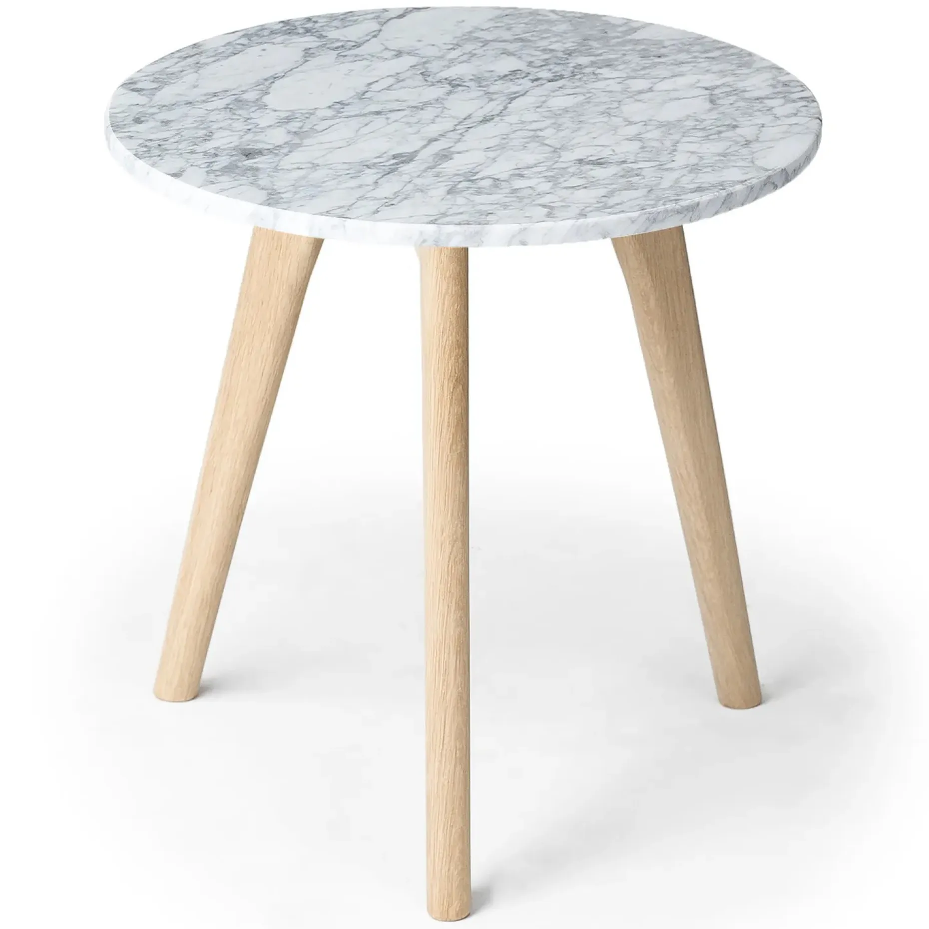 Mara Marble Side Table - Oak