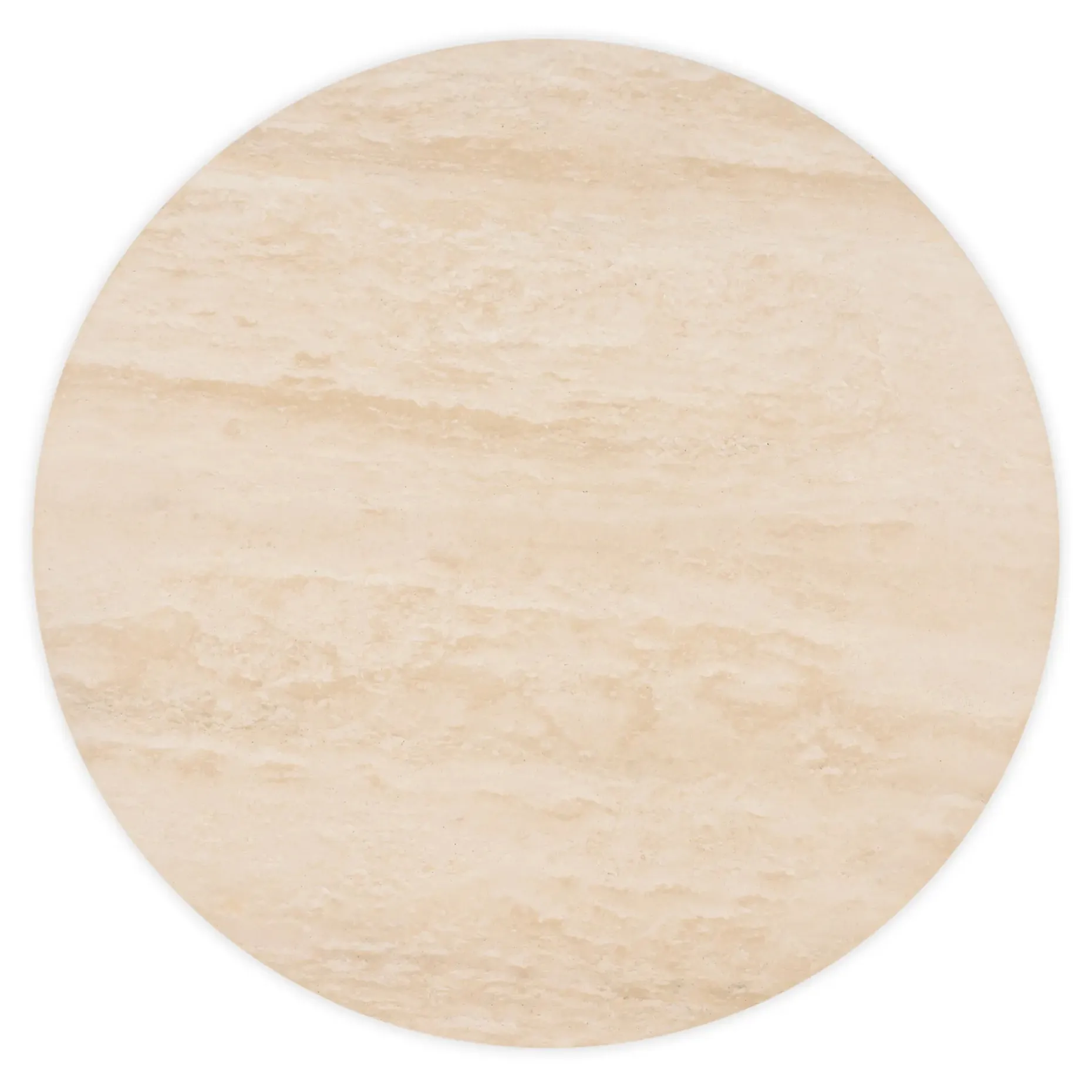 Mara Travertine Side Table - Walnut