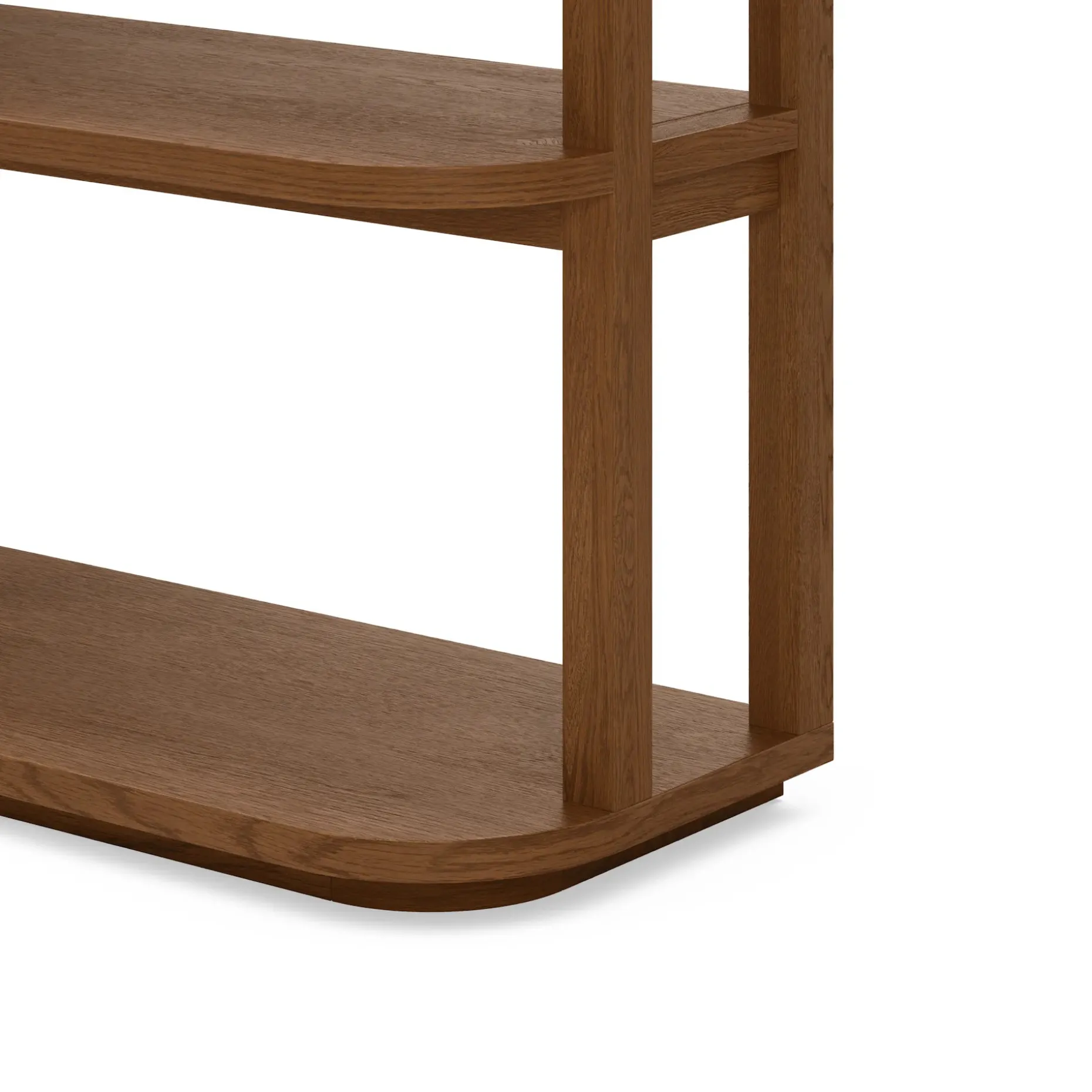 Maren 64" Shelving Unit, Short - Smoked Oak