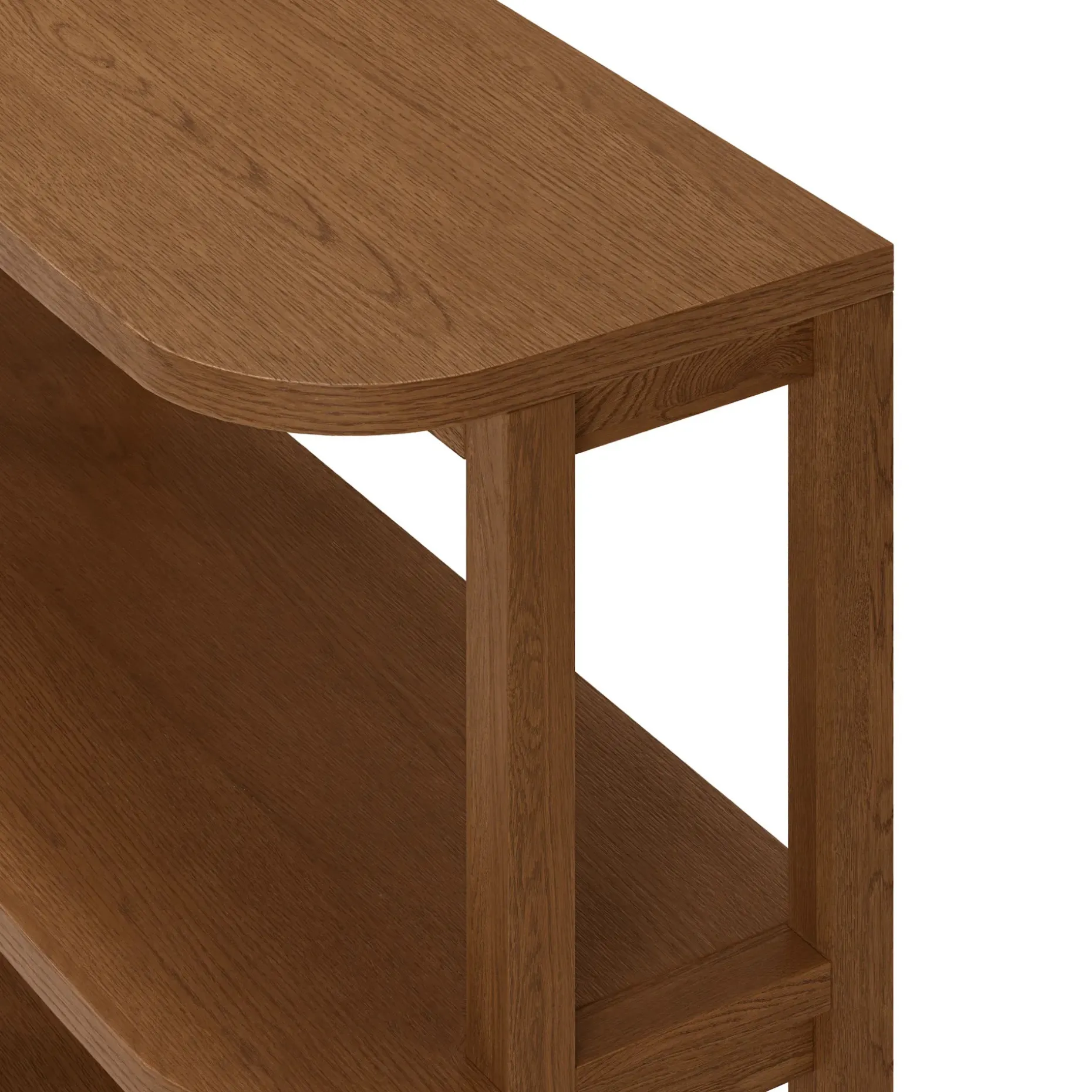 Maren 64" Shelving Unit, Short - Smoked Oak