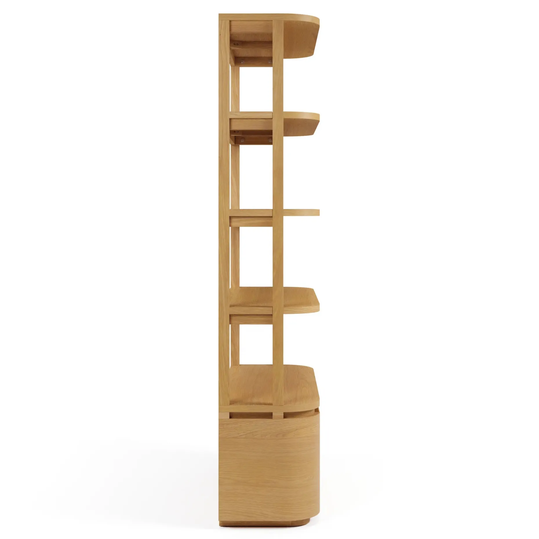 Maren 42" Shelving Unit with Storage - Natural Oak
