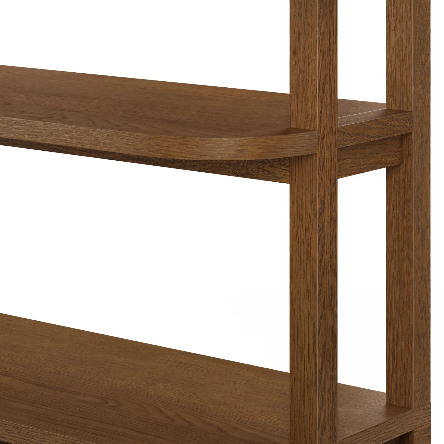Maren 42" Shelving Unit with Storage - Smoked Oak