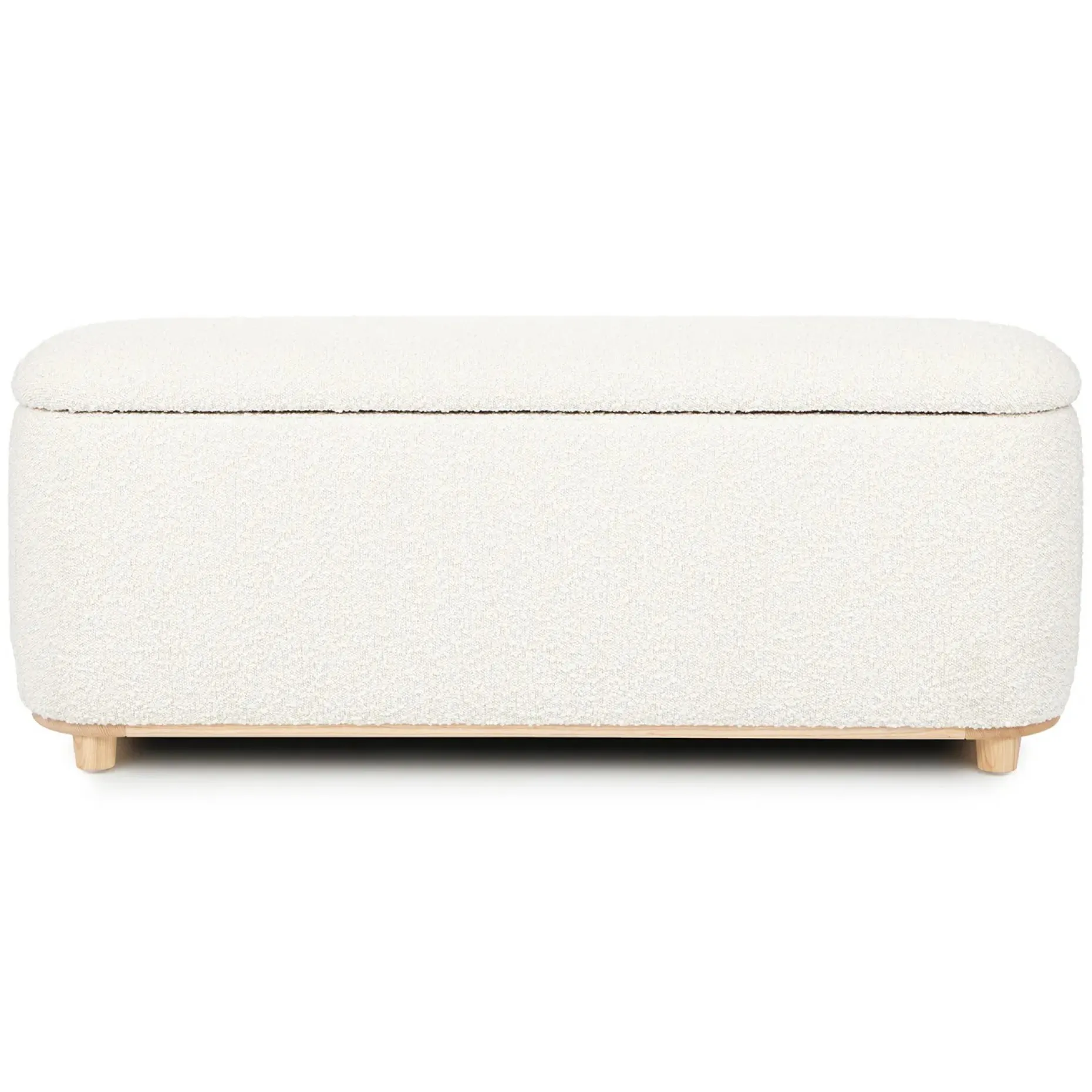 Maribo 48" Storage Ottoman - Ivory Bouclé