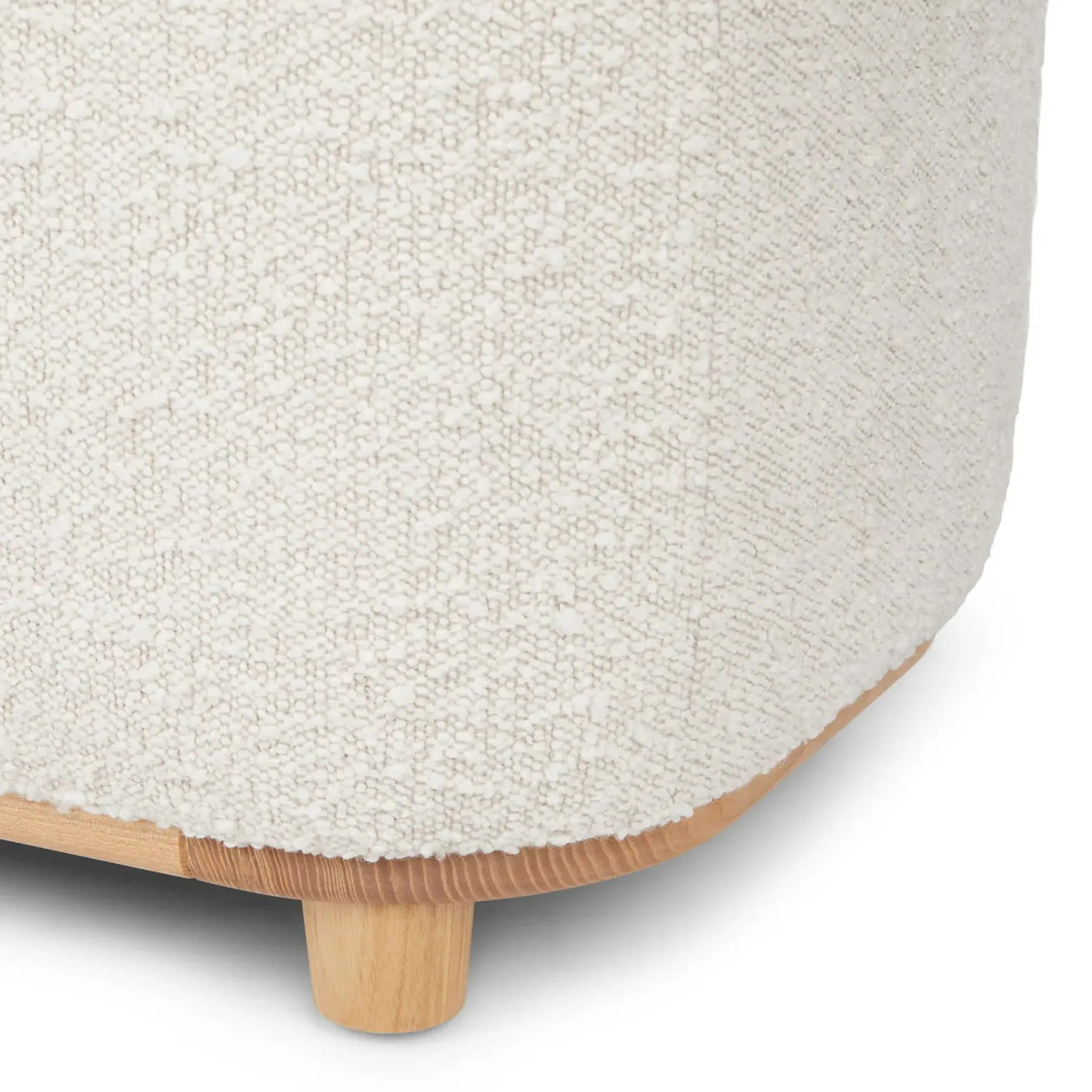 Maribo 48" Storage Ottoman - Ivory Bouclé