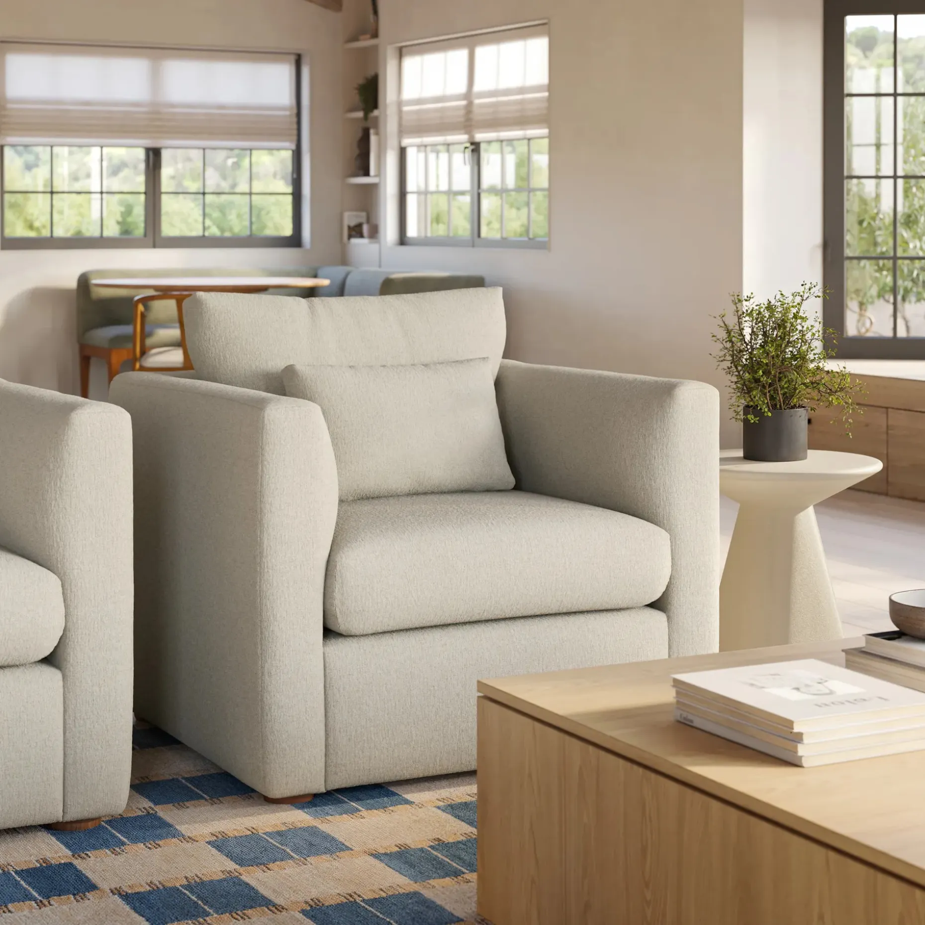 Marina 38" Lounge Chair - Clover Ivory