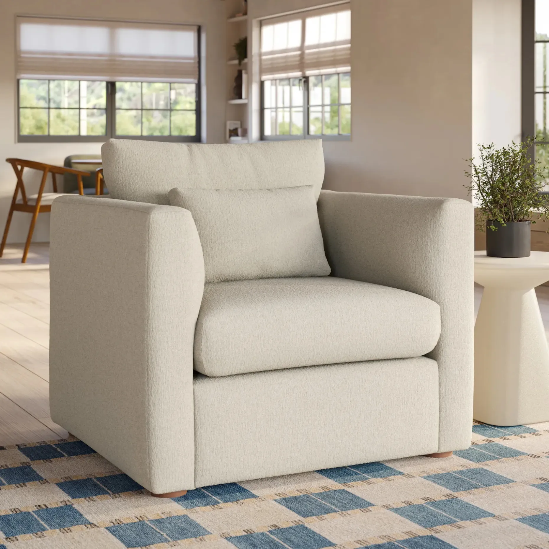 Marina 38" Lounge Chair - Clover Ivory