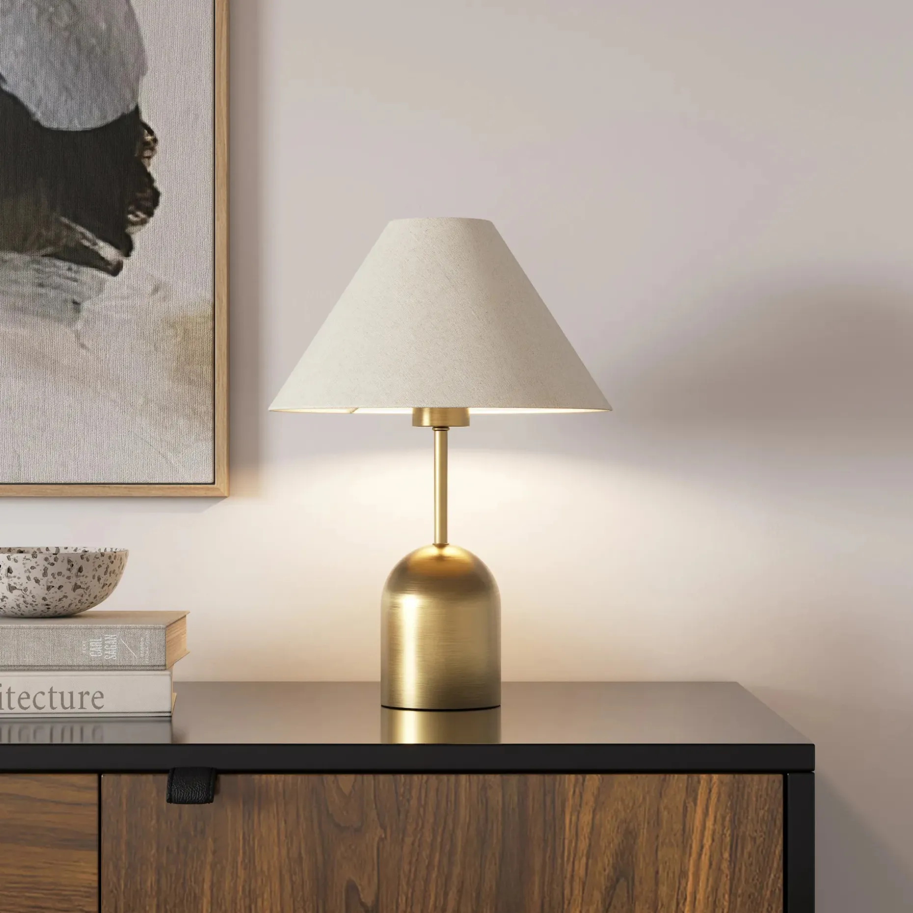 Markham Small Table Lamp - Brass