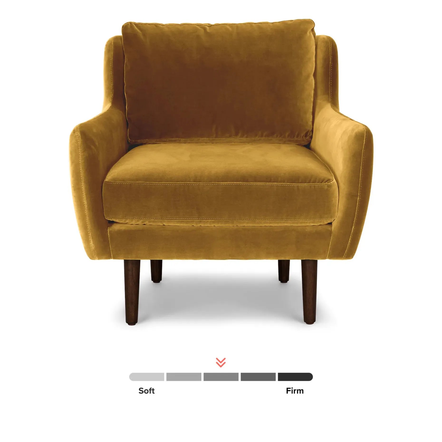 Matrix 30.5" Velvet Lounge Chair - Yarrow Gold