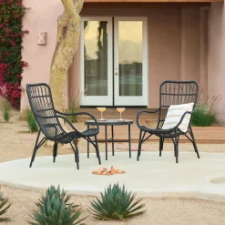 Medan 25" Outdoor Lounge Chair - Graphite