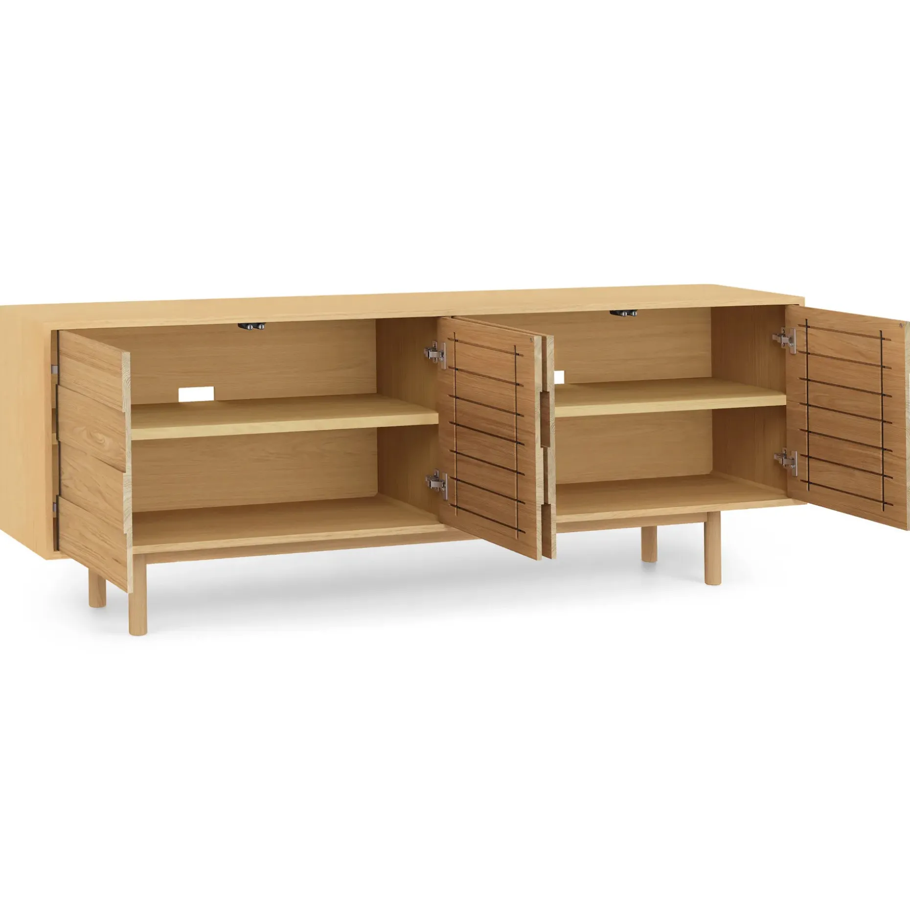 Merto 72" Media Unit - Natural Oak